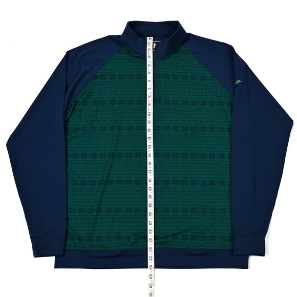 Holderness & Bourne Men's The Robinson Golf Pullover 1/4 Zip Blue Green Large - Picture 3 of 9